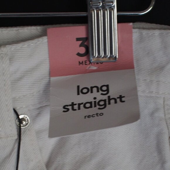 Lefties | NWT White Long Straight Painter Jeans - Picture 3 of 7